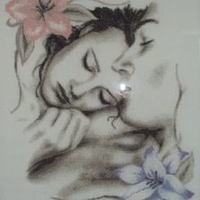 Схема вышивки «спящая пара»