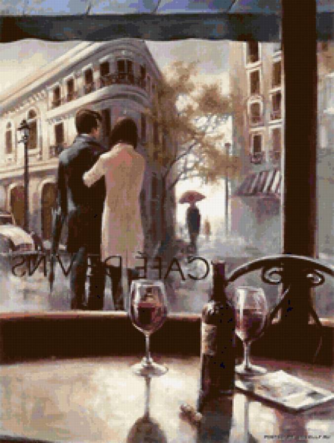 История любви. - свидание, париж, кафе - предпросмотр