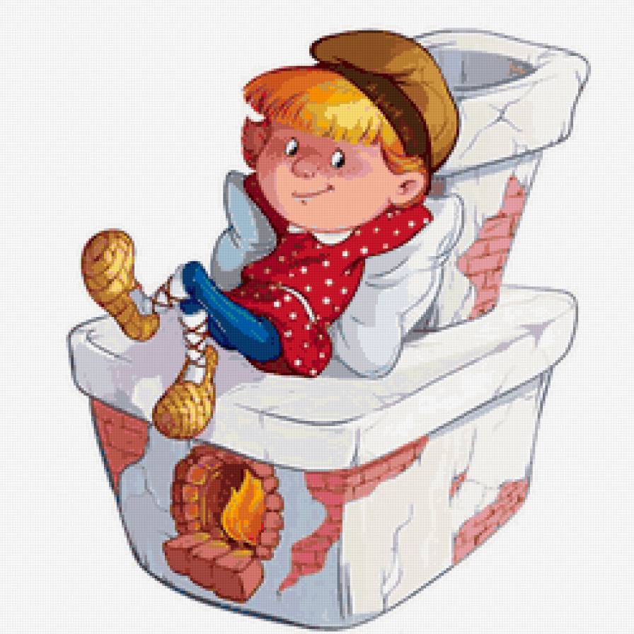 Емеля - мультяшки, открытка, печка - предпросмотр