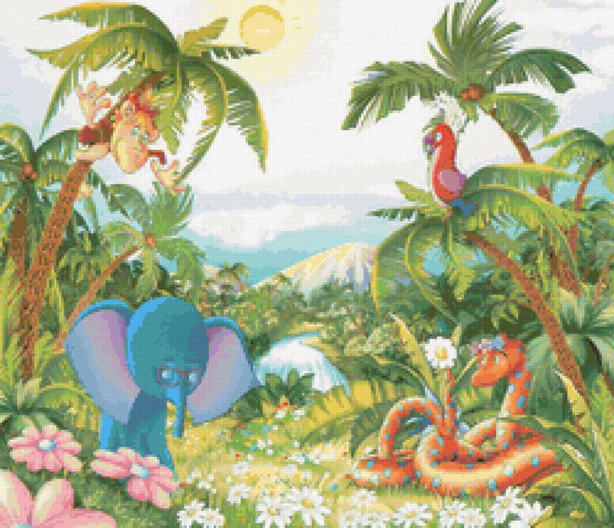 38 попугаев - животные, открытка, мультяшки - предпросмотр