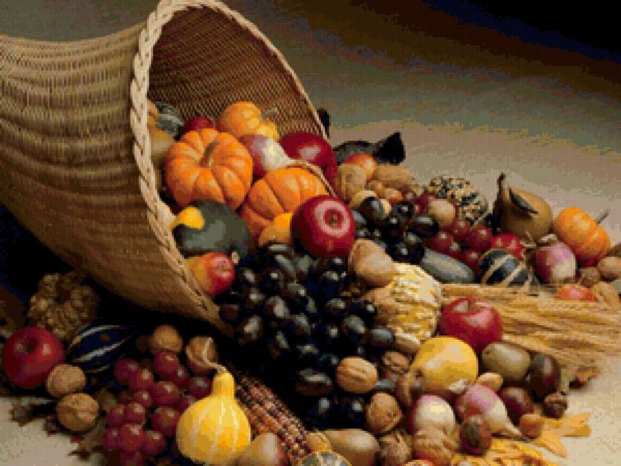 Овощи из корзины - натюрморт, на кухню, корзина, овощи - предпросмотр