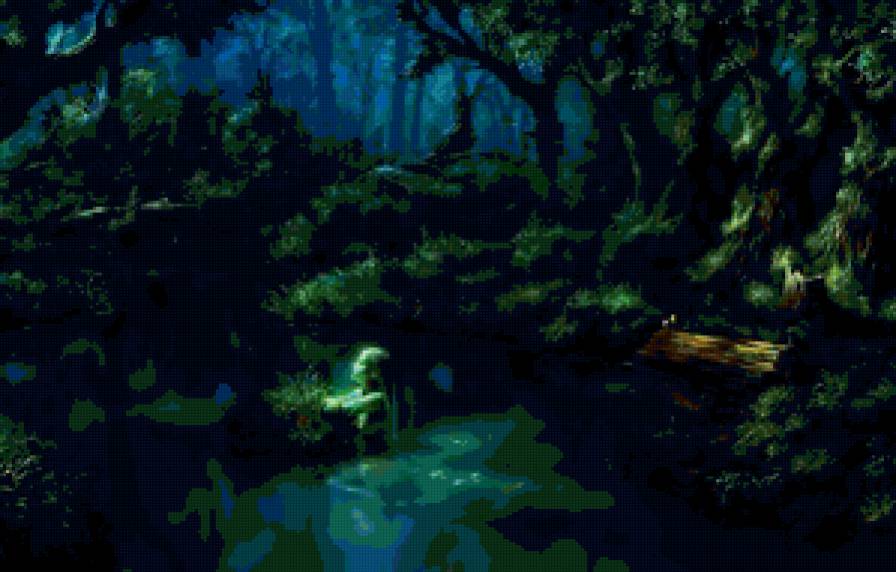 Лесная нимфа - фея, нимфа, лес, ночь, фэнтези, сказка - предпросмотр