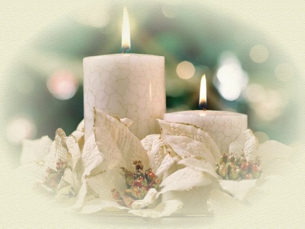 новогодние свечи - свечи, новый год, красота - оригинал