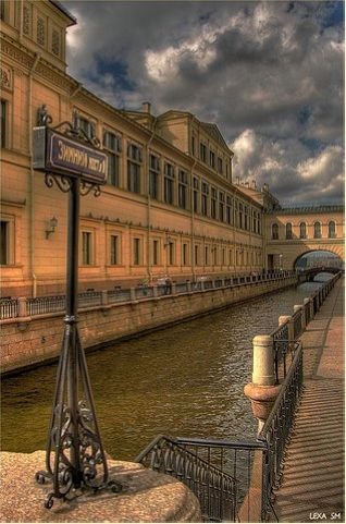 Зимний мост (СПб) - пейзаж, город - оригинал
