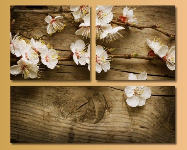 вишневый цвет - модульная картина - оригинал