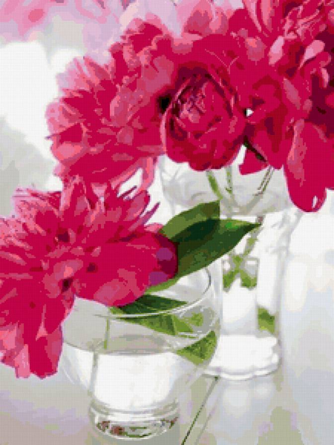 №141727 - букет, пионы, цветы, картина - предпросмотр