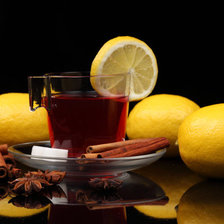 Оригинал схемы вышивки «Чай с лимоном» (№142235)