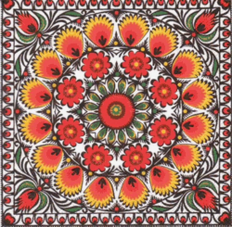 Подушка - подушка, живопись, орнамент - предпросмотр