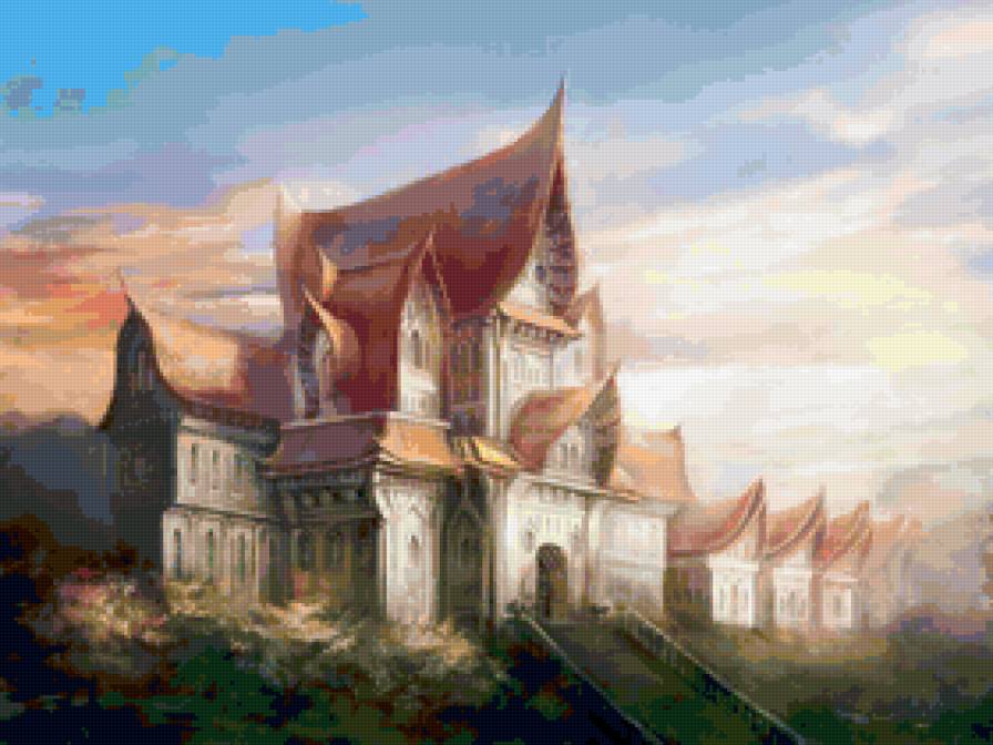 №143042 - замки, эльфы, дворцы, замок фэнтази - предпросмотр