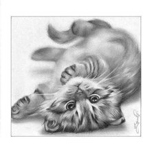 Схема вышивки «котенок»