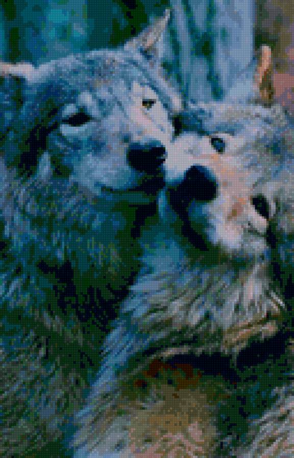 пара волков - волки, животные - предпросмотр