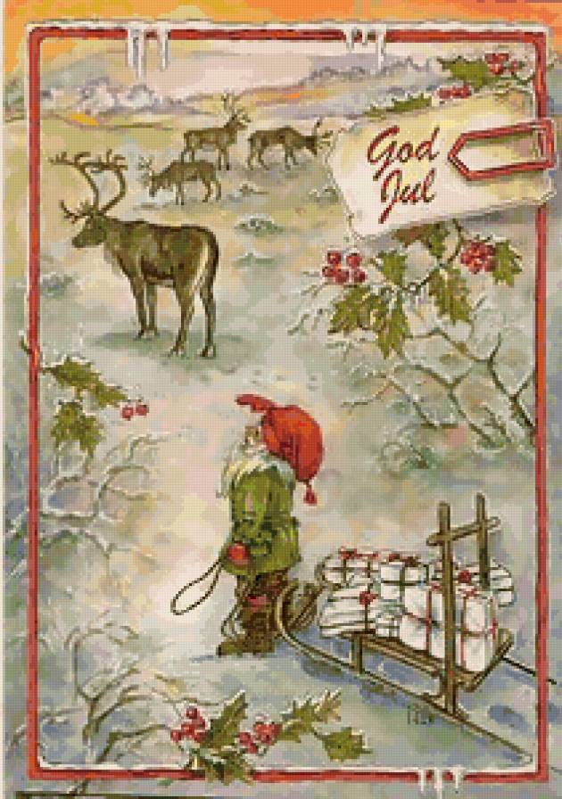 Старые открытки - гном - предпросмотр