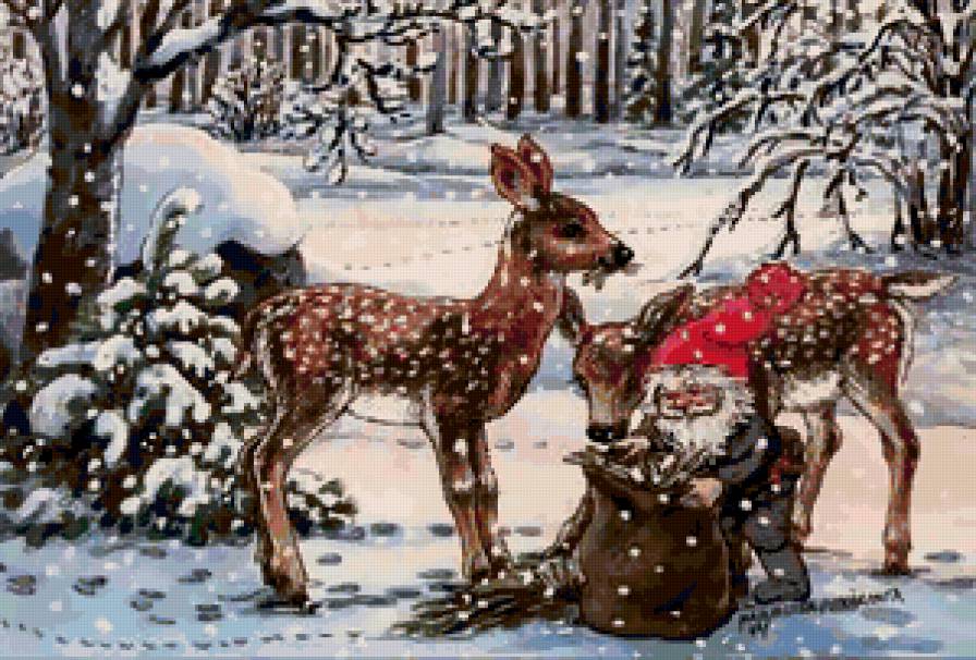 Старые открытки - гном - предпросмотр