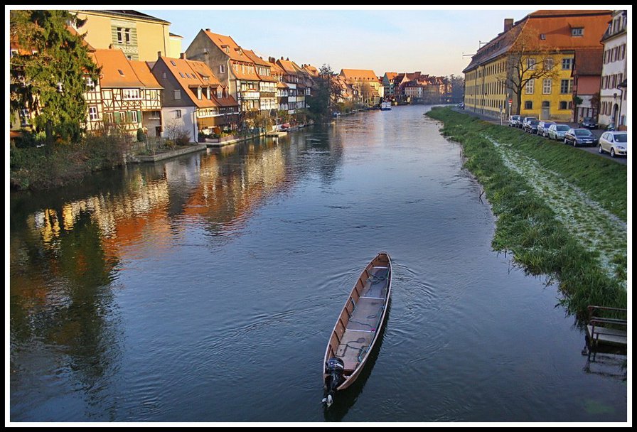 Лодочка - красота, городские пейзажи, лодка, река - оригинал