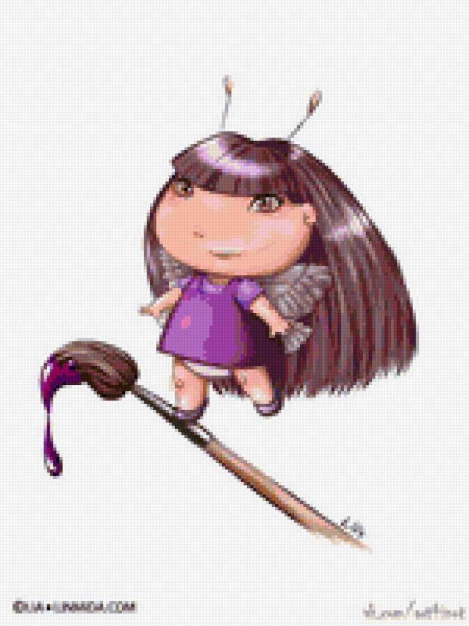 детский рисунок - девочка - предпросмотр