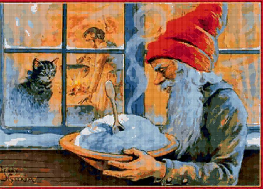 Старые открытки - гном - предпросмотр