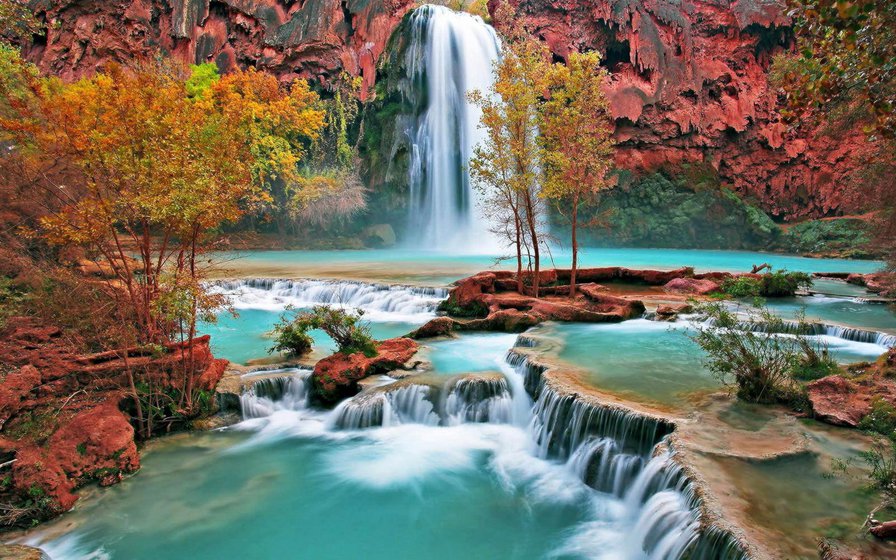 Водопад - природа, водопад, вода - оригинал