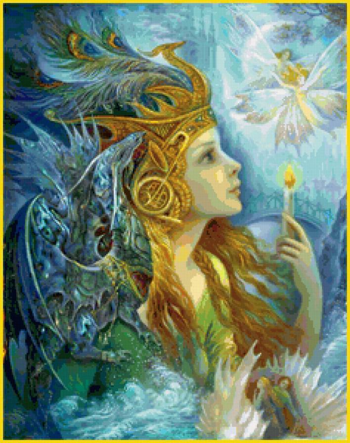 Серия "Ангелы" - девушка, море, ангел - предпросмотр