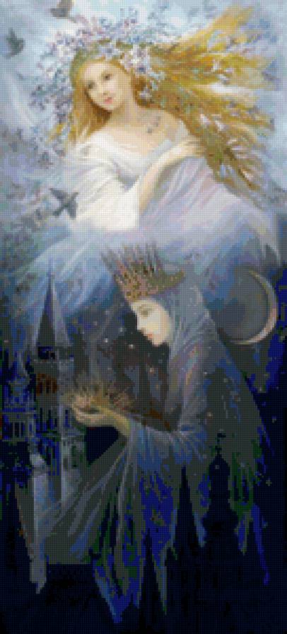 Серия "Ангелы" - ангел, девушки, пейзаж - предпросмотр