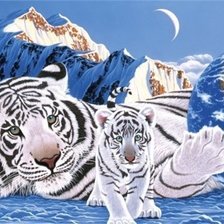 Оригинал схемы вышивки «Тигры» (№144727)