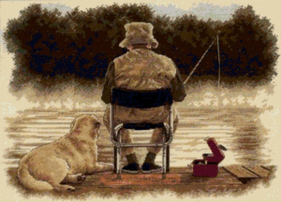 мужское счастье - рыбалка, природа - предпросмотр