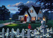 Схема вышивки «домик»