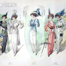 Оригинал схемы вышивки «Дамы» (№145151)