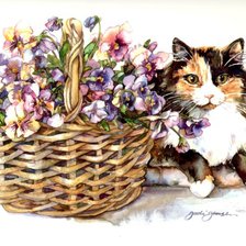 Схема вышивки «Кошечка»