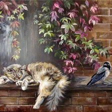 Схема вышивки «Котик»