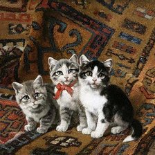 Схема вышивки «Котята»