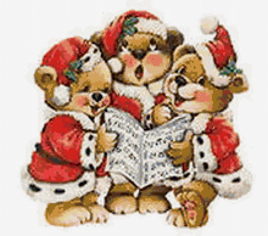 Веселые Морозы - праздники, дед мороз, дети, животные, новый год - предпросмотр