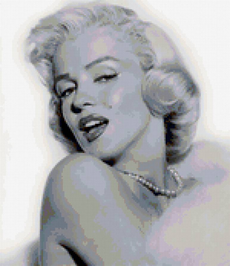 Мэрилин Монро - черно-белая картина, актриса, женщина, красота - предпросмотр