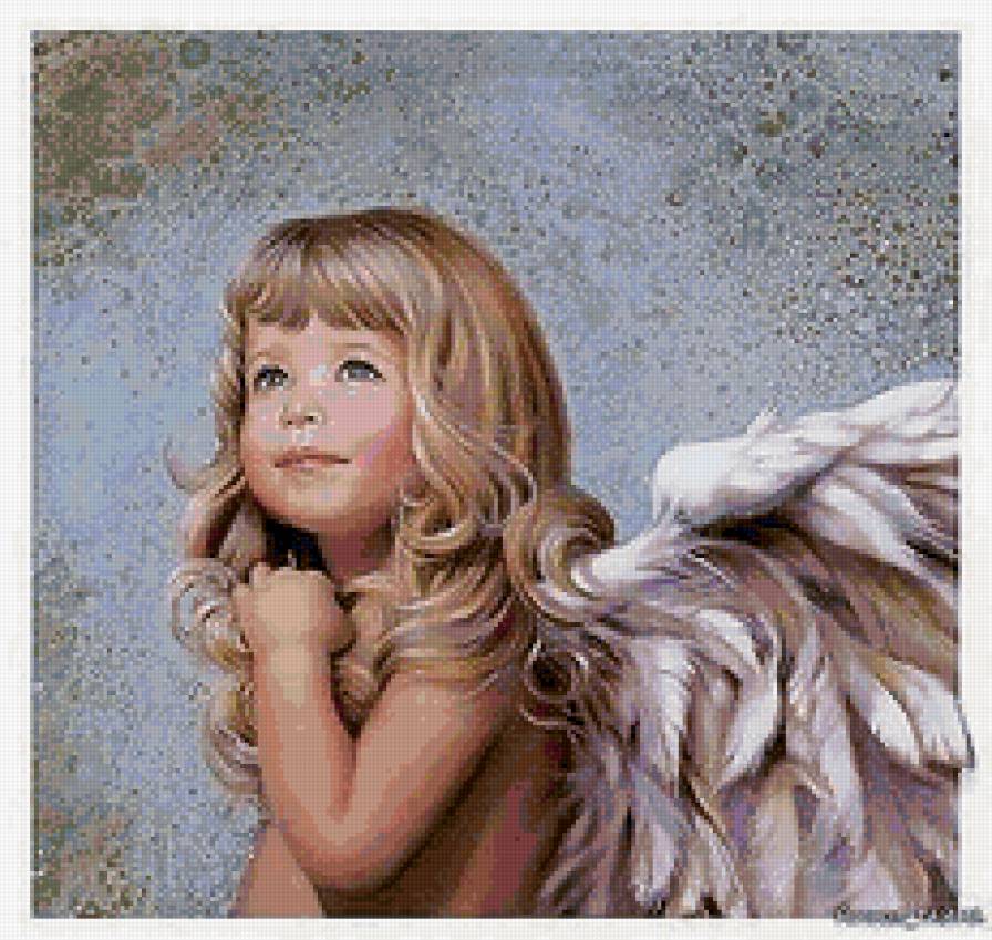 Ангел - крылья, девочка, ангел, малыш - предпросмотр