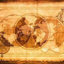 древняя карта мира