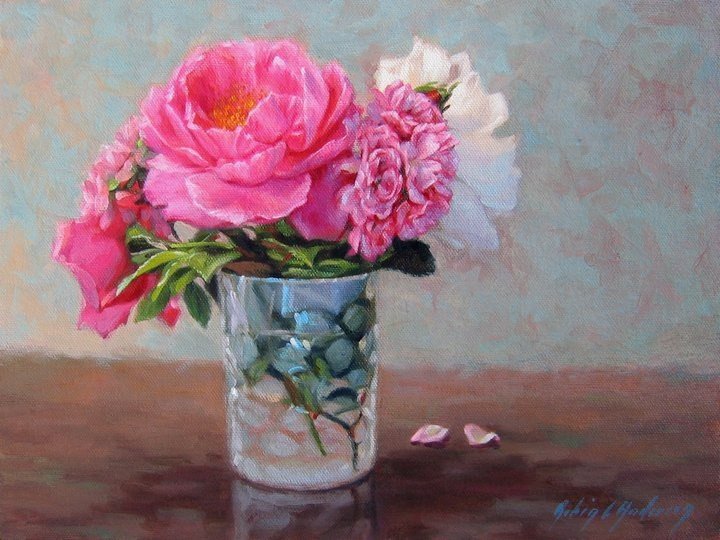 Робин Андерсон - вазы, букеты, цветы, розы и пионы, красота, натюрморты - оригинал