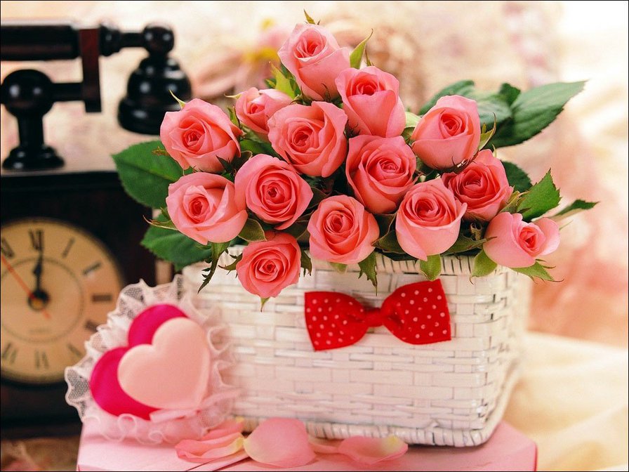 Романтика - красота, натюрморты, вазы, романтика, розы и пионы, цветы, букеты - оригинал