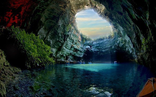Подземное озеро - пещера, вода, пейзаж, озеро - оригинал