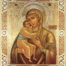 Оригинал схемы вышивки «Икона Феодоровской Божьей Матери» (№145931)