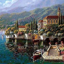 Схема вышивки «море»