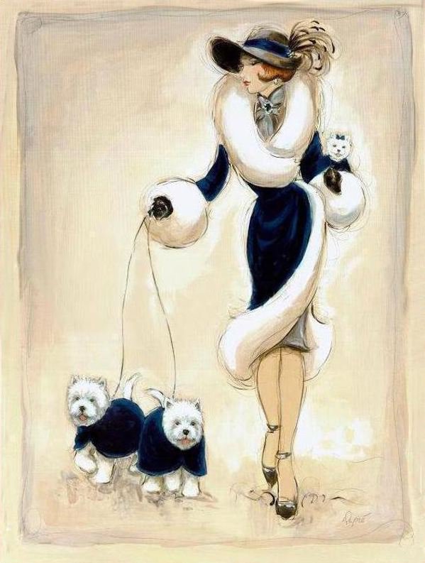 Дама с  собачками - девушка, дама - оригинал