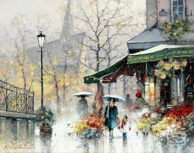 городской пейзаж - дождь, городской пейзаж, город - оригинал