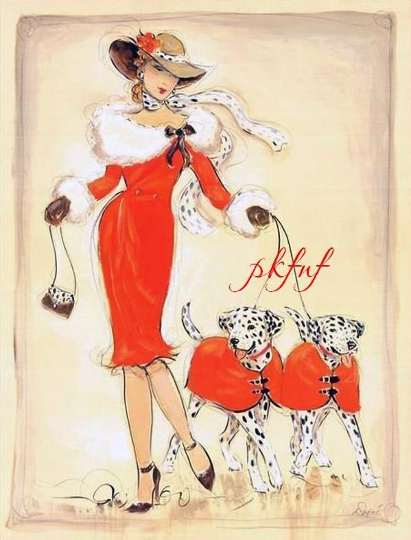 Дама с долматинцами - девушка, дама - оригинал