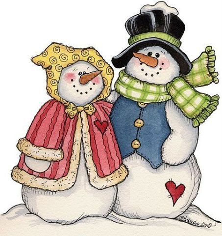 Снеговички - детское, снеговики, новогоднее, зима - оригинал