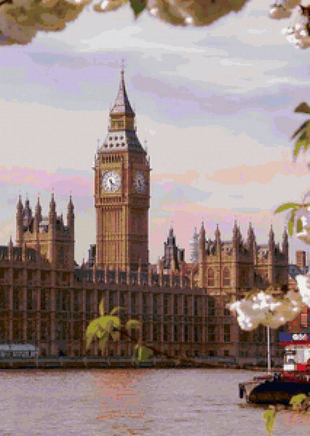 №146699 - река, лондон, часы, город, биг бен - предпросмотр