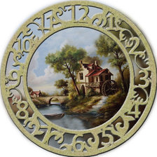 Оригинал схемы вышивки «дом у реки» (№146727)