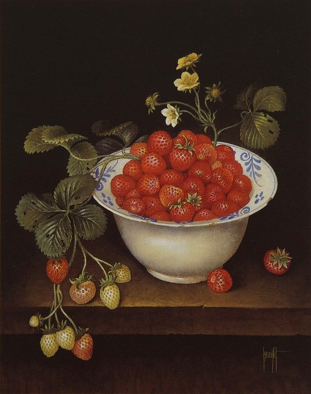 Натюрморт с клубникой - натюрморт, клубника - оригинал