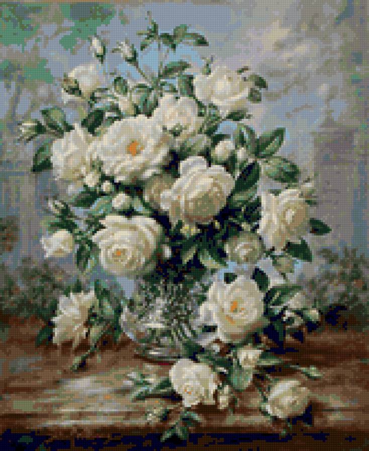 белые розы - предпросмотр