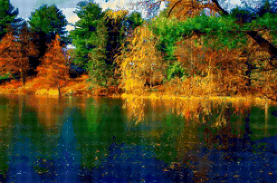 Осень в Квебеке - осень, природа, пейзаж, лес, красота, отражение, вода - предпросмотр