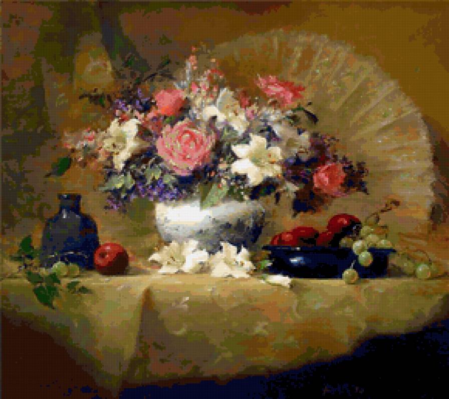 Натюрморт - красивое, розы, натюрморт, цветы - предпросмотр