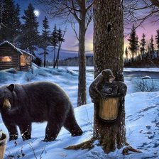 Схема вышивки «МЕДВЕДИ»